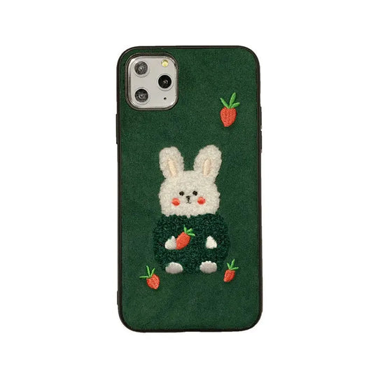 Compatible with Apple, Compatible with Apple , Ins Net Red Korean Style 12 Plush Rabbit Embroidery Bear Apple 11 Pro Max Mobile Phone Case For IPhoneXs 7P - Unique Unique Unique Compatible with Apple, Compatible with Apple , Ins Net Red Korean Style 12 Plush Rabbit Embroidery Bear Apple 11 Pro Max Mobile Phone Case For IPhoneXs 7P
