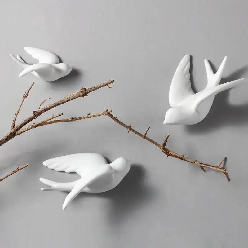 Ceramic Wall Hangings 3D Bird Decoration - Unique Unique Unique Ceramic Wall Hangings 3D Bird Decoration
