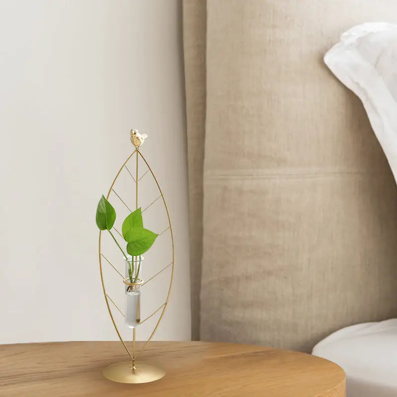 Nordic Home Golden Wrought Iron Ornaments, Test Tube Vases, Small Decorative Ornaments On Office Desks - Unique Unique Unique Nordic Home Golden Wrought Iron Ornaments, Test Tube Vases, Small Decorative Ornaments On Office Desks