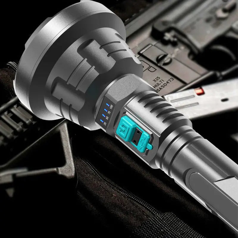90000LM LED Flashlight Tactical Light Torch USB Rechargeable Super Bright Light - Unique Unique Unique 90000LM LED Flashlight Tactical Light Torch USB Rechargeable Super Bright Light