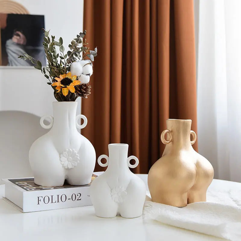 Nordic Human Body Ceramics Vases Home Decoration Accessories Office Dining Table Flower Arrangement Container Dried Flower Vases - Unique Unique Unique Nordic Human Body Ceramics Vases Home Decoration Accessories Office Dining Table Flower Arrangement Container Dried Flower Vases