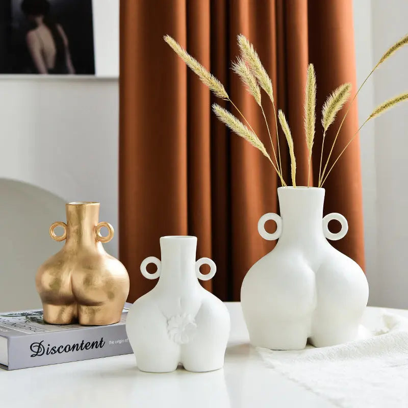 Nordic Human Body Ceramics Vases Home Decoration Accessories Office Dining Table Flower Arrangement Container Dried Flower Vases - Unique Unique Unique Nordic Human Body Ceramics Vases Home Decoration Accessories Office Dining Table Flower Arrangement Container Dried Flower Vases
