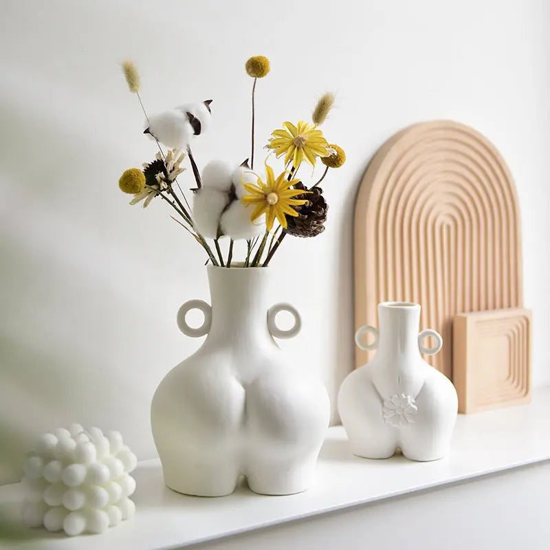 Nordic Human Body Ceramics Vases Home Decoration Accessories Office Dining Table Flower Arrangement Container Dried Flower Vases - Unique Unique Unique Nordic Human Body Ceramics Vases Home Decoration Accessories Office Dining Table Flower Arrangement Container Dried Flower Vases