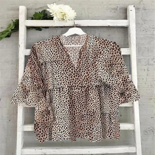 Printed V-neck Hot Sale Loose Hot Sale Dress - Unique Unique Unique Printed V-neck Hot Sale Loose Hot Sale Dress