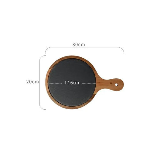 Black Wood Pizza Dish Wooden Plate - Unique Unique Unique Black Wood Pizza Dish Wooden Plate