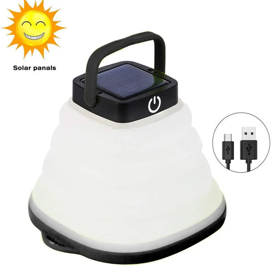 Collapsible Camping Light IP68 Waterproof Solar Foldable Lantern Solar Tent Lighting USB Rechargeable Outdoor Night Tools - Unique Unique Unique Collapsible Camping Light IP68 Waterproof Solar Foldable Lantern Solar Tent Lighting USB Rechargeable Outdoor Night Tools