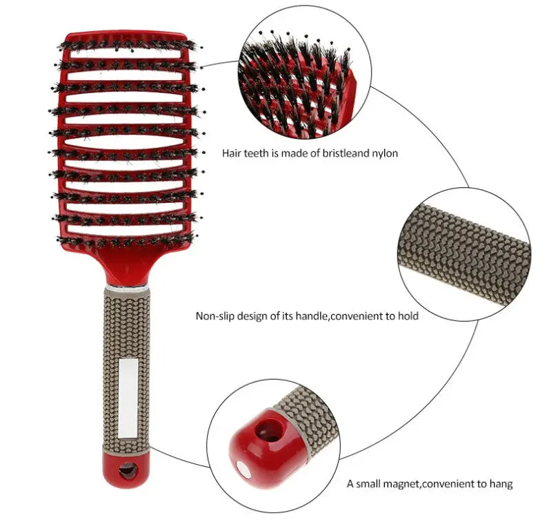 Hairbrush Anti Klit Brushy Haarborstel Women Detangler Hair Brush Bristle Nylon Scalp Massage Teaser Hair Brush Comb - Unique Unique Unique Hairbrush Anti Klit Brushy Haarborstel Women Detangler Hair Brush Bristle Nylon Scalp Massage Teaser Hair Brush Comb