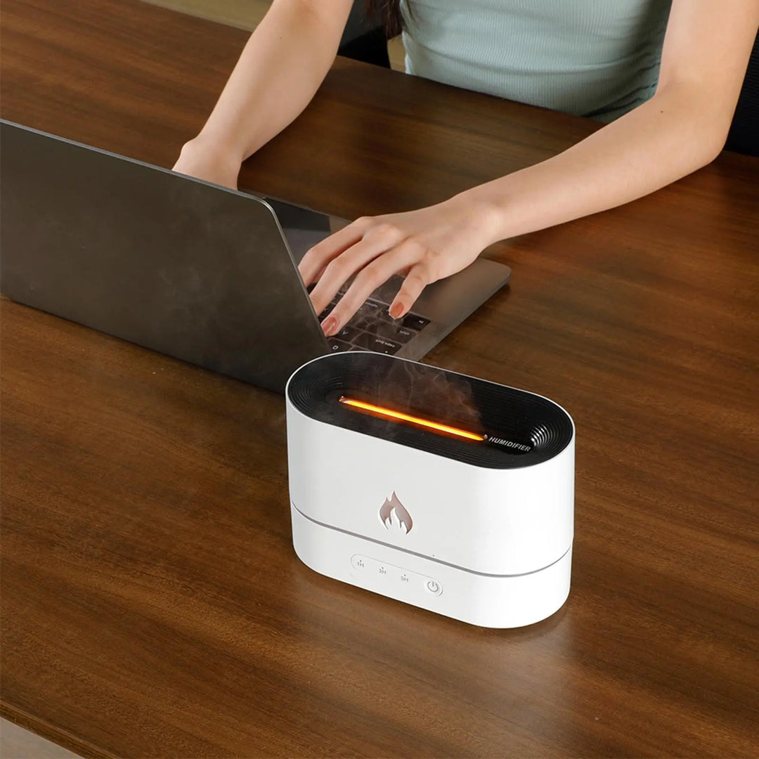 Siming Flame Aromatherapy Machine Home Bedroom Silent Atmosphere Light Humidifier Flame Diffuser Home Decor - Unique Unique Unique Siming Flame Aromatherapy Machine Home Bedroom Silent Atmosphere Light Humidifier Flame Diffuser Home Decor