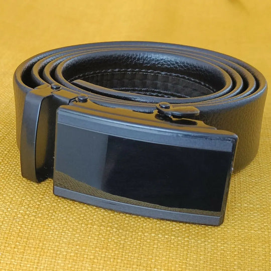 Microfiber Leather Belt For Men BLACK Ratchet Belt Automatic Buckle Closure USA - Unique Unique Unique Microfiber Leather Belt For Men BLACK Ratchet Belt Automatic Buckle Closure USA