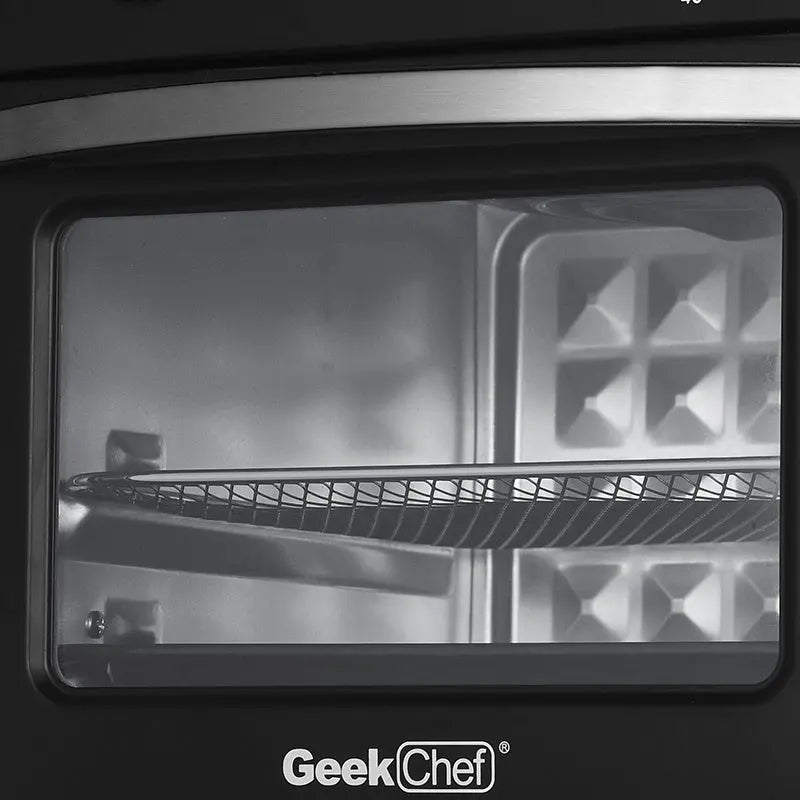 Geek Chef Air Fryer 10QT, Countertop Toaster Oven, 4 Slice Toaster Air Fryer Oven Warm, Broil, Toast, Bake, Air Fry, Oil-Free, Black Stainless Steel, Perfect For Countertop, Ban On Amazon - Unique Unique Unique Geek Chef Air Fryer 10QT, Countertop Toaster Oven, 4 Slice Toaster Air Fryer Oven Warm, Broil, Toast, Bake, Air Fry, Oil-Free, Black Stainless Steel, Perfect For Countertop, Ban On Amazon