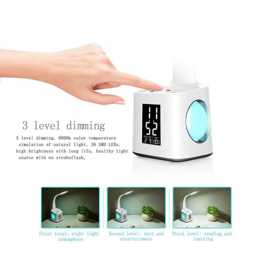 Study LED Desk Lamp USB Charging Port&Screen&Calendar&Colors Night Light Kids Dimmable Table Lamp With Pen Hold - Unique Unique Unique Study LED Desk Lamp USB Charging Port&Screen&Calendar&Colors Night Light Kids Dimmable Table Lamp With Pen Hold