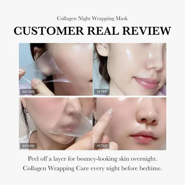 Face Night Mask Collagen Wrapping Mask Natural Ingredients Firming Elasticity & Hydration Anti-wrinkle For Skin Care - Unique Unique Unique Face Night Mask Collagen Wrapping Mask Natural Ingredients Firming Elasticity & Hydration Anti-wrinkle For Skin Care