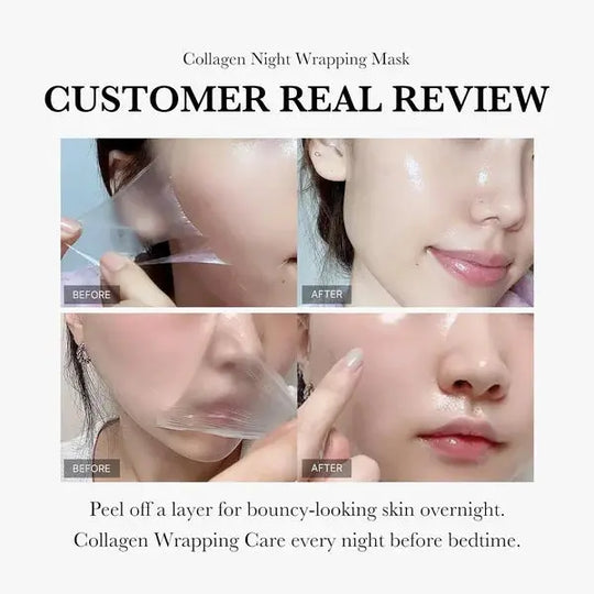 Face Night Mask Collagen Wrapping Mask Natural Ingredients Firming Elasticity & Hydration Anti-wrinkle For Skin Care - Unique Unique Unique Face Night Mask Collagen Wrapping Mask Natural Ingredients Firming Elasticity & Hydration Anti-wrinkle For Skin Care