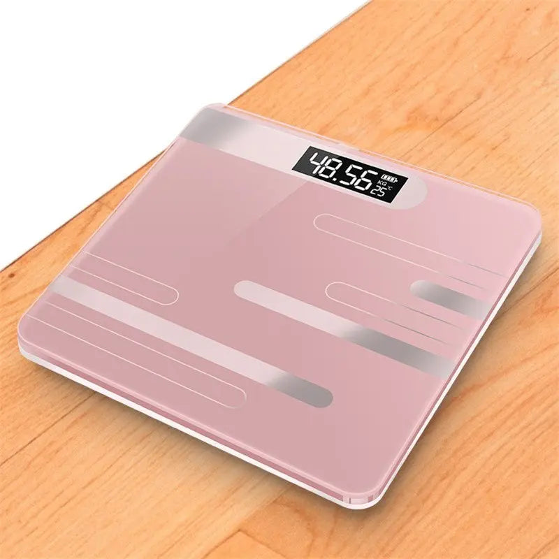 Mrosaa Bathroom Floor Body Scale Glass Smart Electronic Scales USB Charging LCD Display Body Weighing Digital Weight Scale - Unique Unique Unique Mrosaa Bathroom Floor Body Scale Glass Smart Electronic Scales USB Charging LCD Display Body Weighing Digital Weight Scale