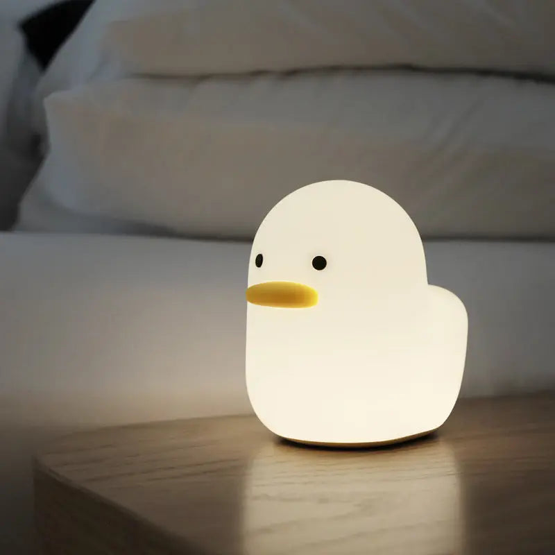 Nordic Cute Lovely Cartoon Dull Duck Led Night Light Silicone USB Charging NightLight Holiday Gifts Kids Room Bedside Bedroom - Unique Unique Unique Nordic Cute Lovely Cartoon Dull Duck Led Night Light Silicone USB Charging NightLight Holiday Gifts Kids Room Bedside Bedroom