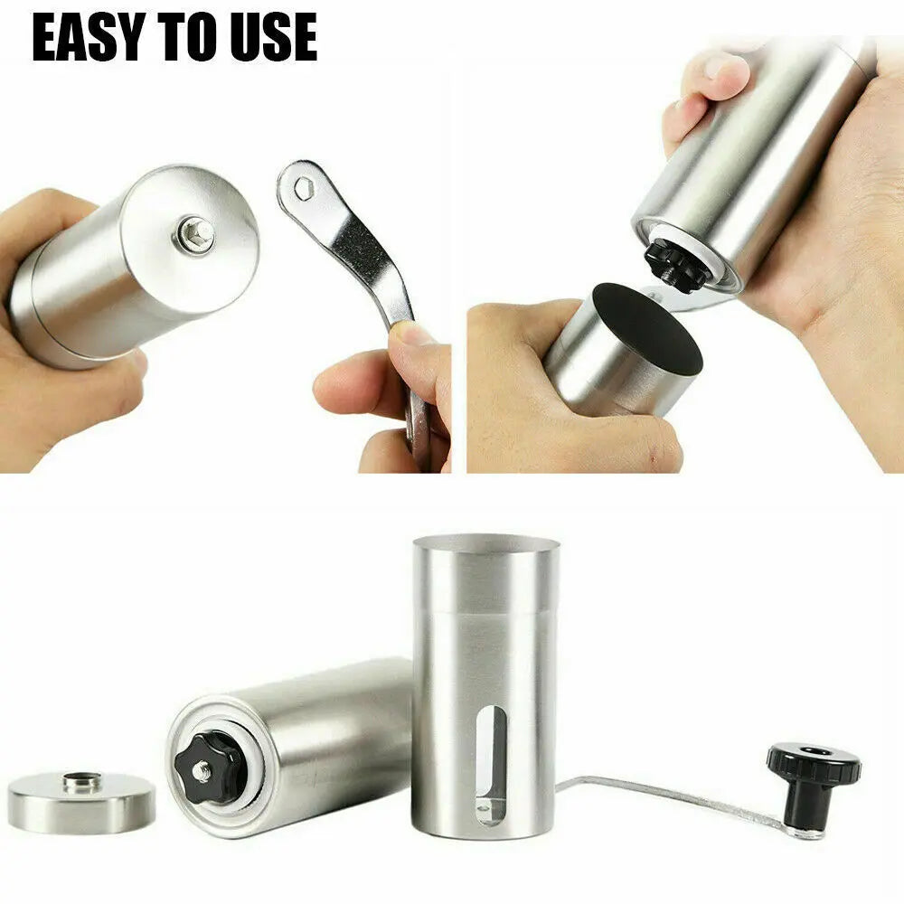 Hand Crank Pepper Conical Burr Grinder Coffee Beans Mill Muller Stainless Steel - Unique Unique Unique Hand Crank Pepper Conical Burr Grinder Coffee Beans Mill Muller Stainless Steel