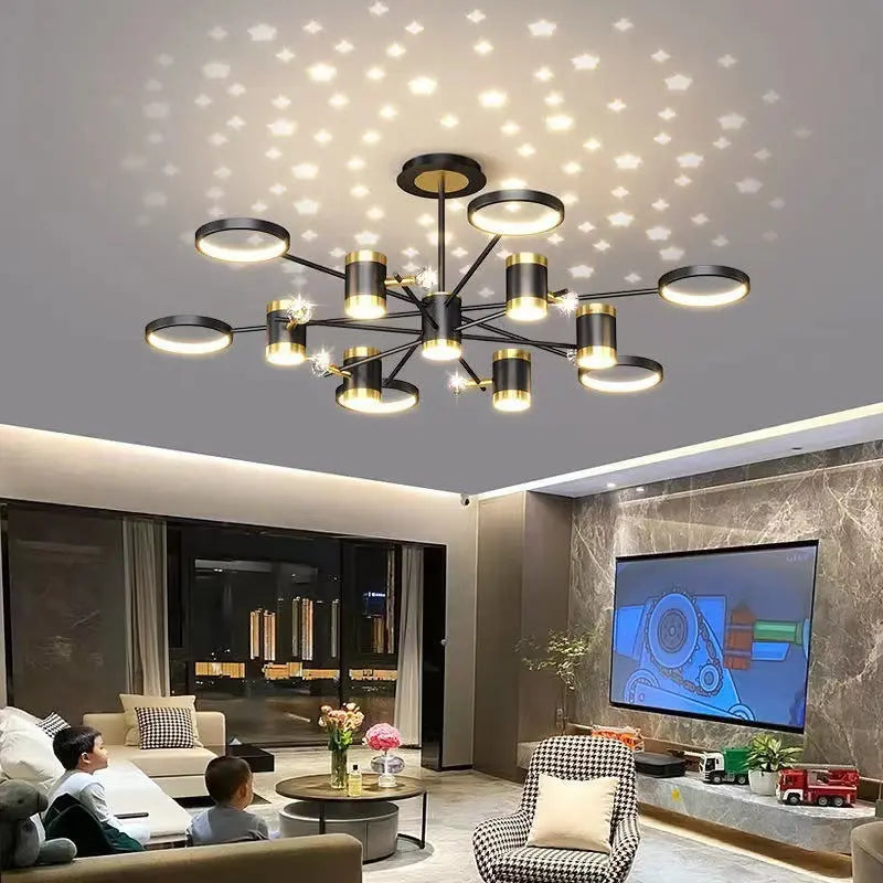 Light Luxury Chandelier Nordic Star Lamp Combination Whole House Package - Unique Unique Unique Light Luxury Chandelier Nordic Star Lamp Combination Whole House Package