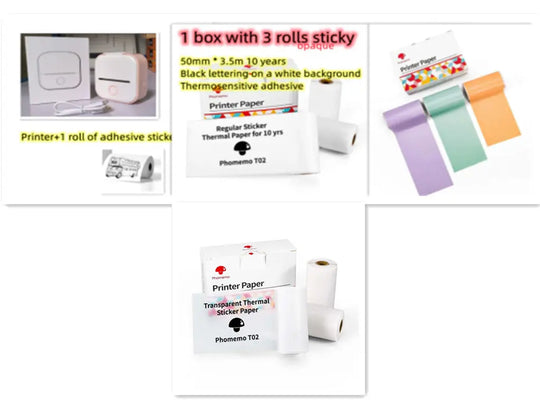 Portable Mini Thermal Label Printer Home Photo Printer Student Wrong Question Printer Bluetooth-compatible Mini Label Printer Price Tag Unique