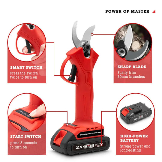 Rechargeable Branch Shears Rough Electric Scissors Garden Tools - Unique Unique Unique Rechargeable Branch Shears Rough Electric Scissors Garden Tools