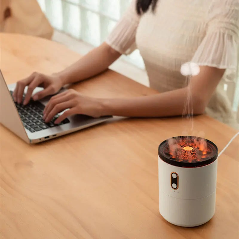 Volcanic Flame Aroma Essential Oil Diffuser USB Portable Jellyfish Air Humidifier Night Light Lamp Fragrance Humidifier - Unique Unique Unique Volcanic Flame Aroma Essential Oil Diffuser USB Portable Jellyfish Air Humidifier Night Light Lamp Fragrance Humidifier