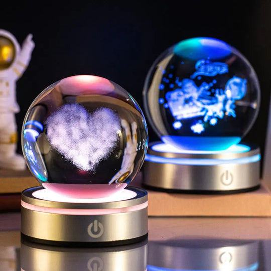 Creative 3D Inner Carving Luminous Crystal Ball Colorful Gradient Small Night Lamp Home Decorations Gifts Selection - Unique Unique Unique Creative 3D Inner Carving Luminous Crystal Ball Colorful Gradient Small Night Lamp Home Decorations Gifts Selection