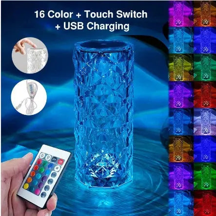 Creative Crystal Diamond Table Lamp Rechargeable Acrylic Bedroom Bedside - Unique Unique Unique Creative Crystal Diamond Table Lamp Rechargeable Acrylic Bedroom Bedside