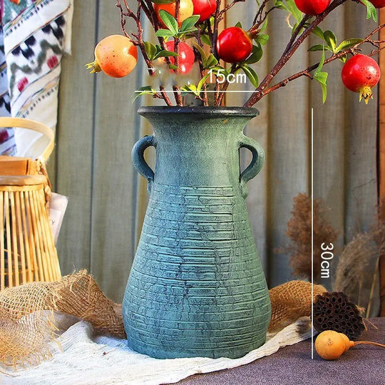 Ceramic Old Vases In The Living Room With Dried Flowers - Unique Unique Unique Ceramic Old Vases In The Living Room With Dried Flowers