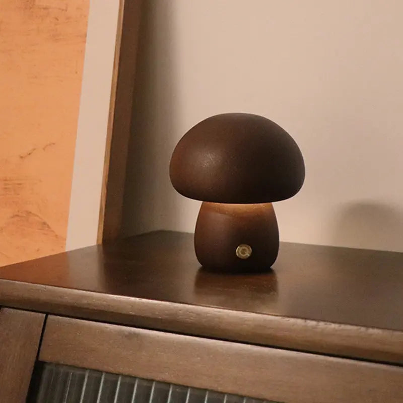 INS Wooden Cute Mushroom LED Night Light With Touch Switch Bedside Table Lamp For Bedroom Childrens Room Sleeping Night Lamps Home Decor - Unique Unique Unique INS Wooden Cute Mushroom LED Night Light With Touch Switch Bedside Table Lamp For Bedroom Childrens Room Sleeping Night Lamps Home Decor