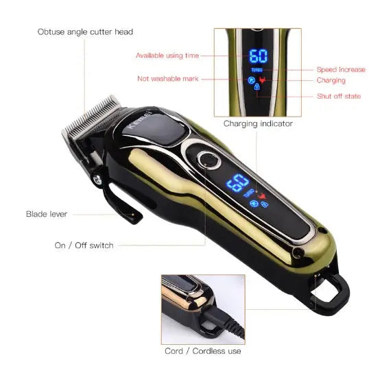 Professional Hair Clipper Rechargeable Electric Beard Trimmer - Unique Unique Unique Professional Hair Clipper Rechargeable Electric Beard Trimmer