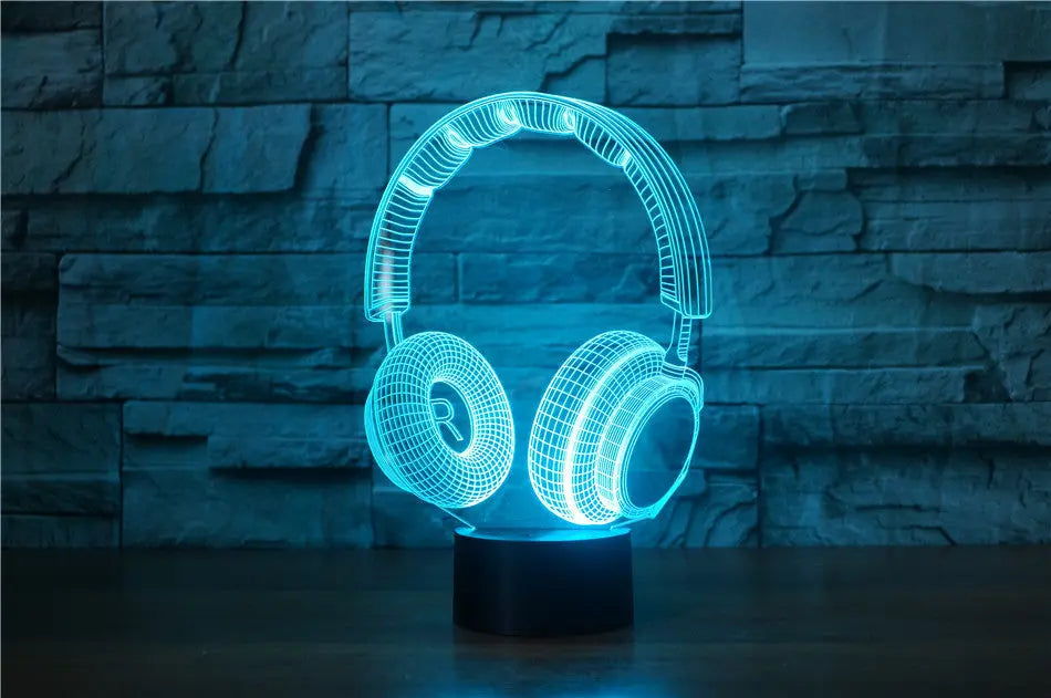 Stereo earphone illusion decorative table lamp - Unique Unique Unique Stereo earphone illusion decorative table lamp