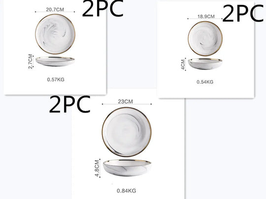 Marble Tableware Bowls Plates Rice - Unique Unique Unique Marble Tableware Bowls Plates Rice