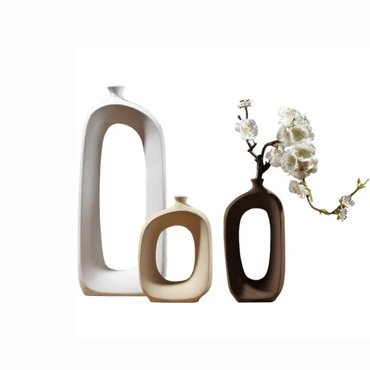 Three-piece ceramic vase - Unique Unique Unique Three-piece ceramic vase