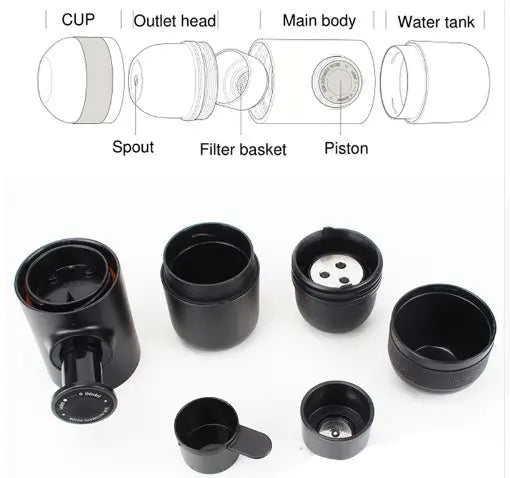 Condensed portable mini coffee machine - Unique Unique Unique Condensed portable mini coffee machine