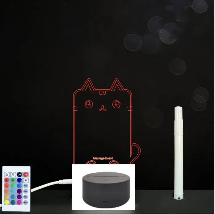 3D Acrylic Board Handwriting Message Board LED Light Unique