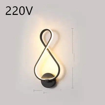led wall lamp nordic minimalist bedroom bedside lamp Unique