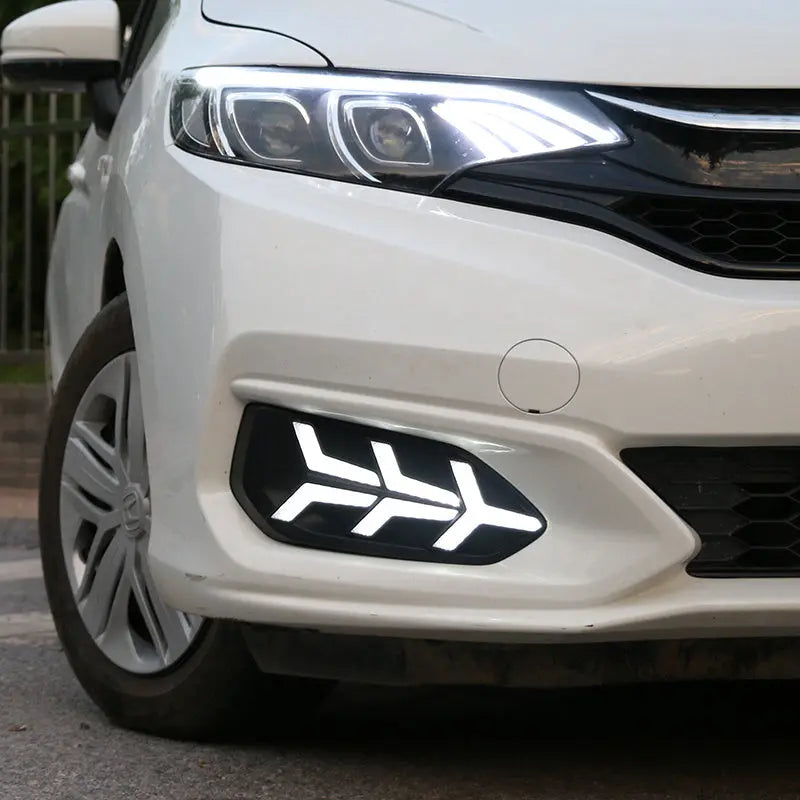 Car modified two-color daytime running lights - Unique Unique Unique Car modified two-color daytime running lights