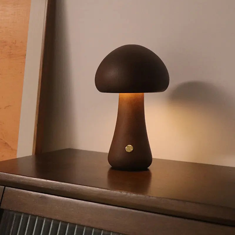 INS Wooden Cute Mushroom LED Night Light With Touch Switch Bedside Table Lamp For Bedroom Childrens Room Sleeping Night Lamps Home Decor - Unique Unique Unique INS Wooden Cute Mushroom LED Night Light With Touch Switch Bedside Table Lamp For Bedroom Childrens Room Sleeping Night Lamps Home Decor