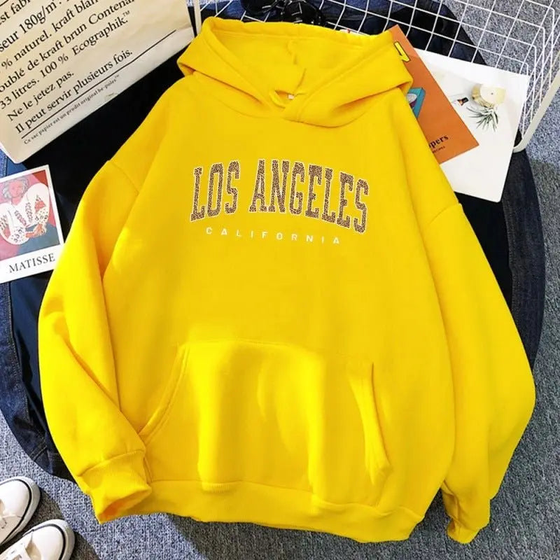 Los Angeles, California Usa City Leopard Hoodie - Unique Unique Unique Los Angeles, California Usa City Leopard Hoodie