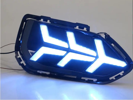 Car modified two-color daytime running lights - Unique Unique Unique Car modified two-color daytime running lights