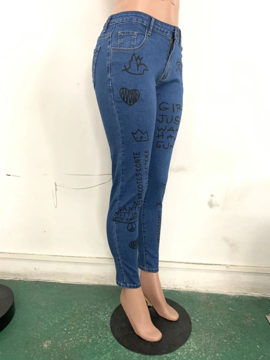 Hot sale printed jeans - Unique Unique Unique Hot sale printed jeans