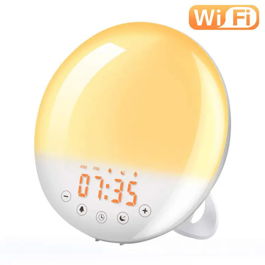 wifi voice control smart wake-up light alarm clock sunrise natural wake-up light - Unique Unique Unique wifi voice control smart wake-up light alarm clock sunrise natural wake-up light