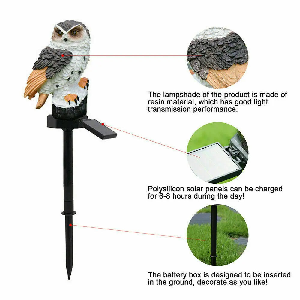 Solar Power LED Owl Parrot Lawn Light Outdoor Waterproof Garden Landscape Lamp - Unique Unique Unique Solar Power LED Owl Parrot Lawn Light Outdoor Waterproof Garden Landscape Lamp