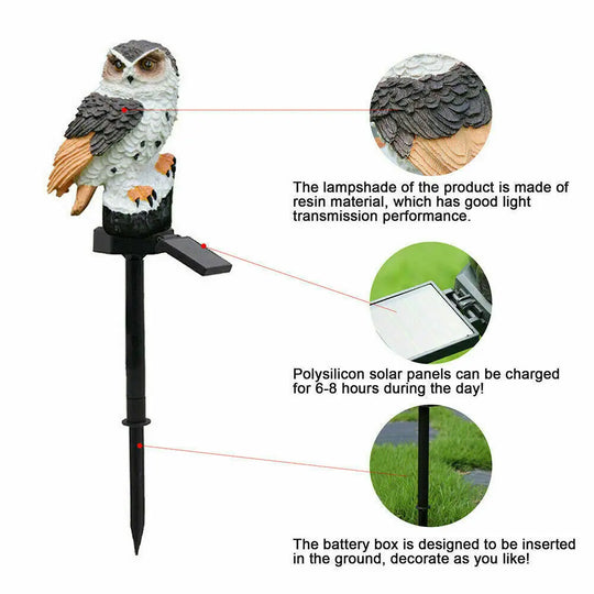 Solar Power LED Owl Parrot Lawn Light Outdoor Waterproof Garden Landscape Lamp - Unique Unique Unique Solar Power LED Owl Parrot Lawn Light Outdoor Waterproof Garden Landscape Lamp