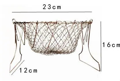 Deep Fry Basket Stainless Steel Multi-function Foldable Chef Cooking Basket Flexible Kitchen Tool for Fried Food Washing Fruits Vegetables - Unique Unique Unique Deep Fry Basket Stainless Steel Multi-function Foldable Chef Cooking Basket Flexible Kitchen Tool for Fried Food Washing Fruits Vegetables