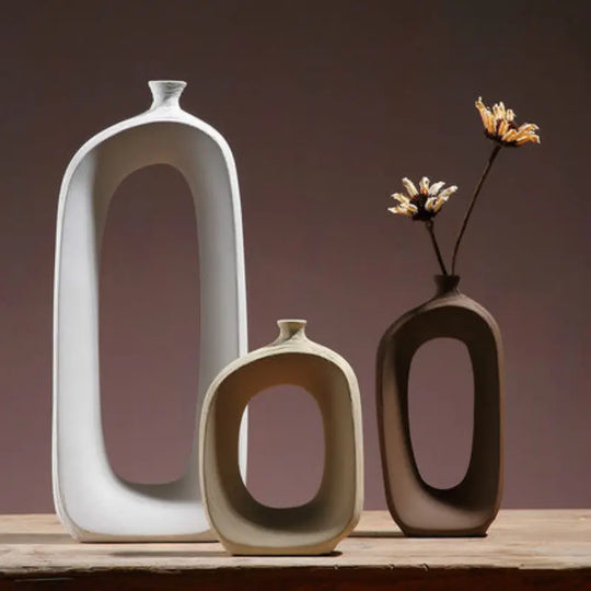 Three-piece ceramic vase - Unique Unique Unique Three-piece ceramic vase