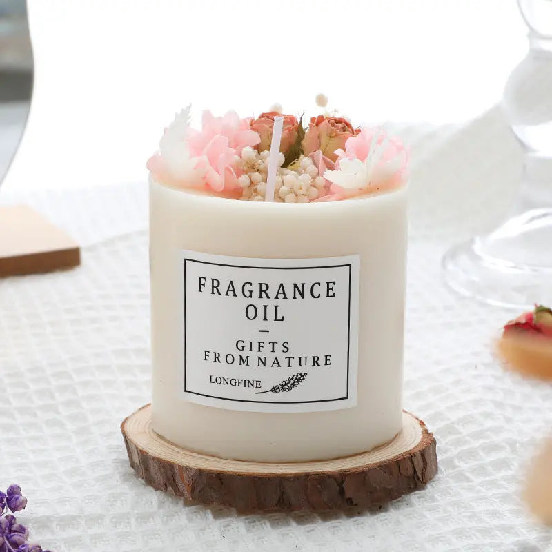 Dried Flowers Decor Romantic Candles - Unique Unique Unique Dried Flowers Decor Romantic Candles