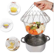 Deep Fry Basket Stainless Steel Multi-function Foldable Chef Cooking Basket Flexible Kitchen Tool for Fried Food Washing Fruits Vegetables - Unique Unique Unique Deep Fry Basket Stainless Steel Multi-function Foldable Chef Cooking Basket Flexible Kitchen Tool for Fried Food Washing Fruits Vegetables