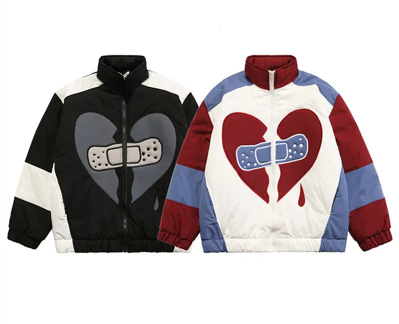 High Street Love Bandage Stitching Cotton Clothes For Men And Women - Unique Unique Unique High Street Love Bandage Stitching Cotton Clothes For Men And Women