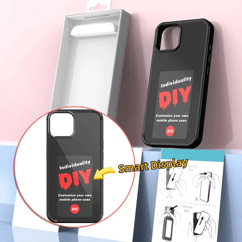 E-ink Screen Phone Case Unlimited Screen Projection Personalized Phone Cover Battery Free New Designer Luxury Phone Case - Unique Unique Unique E-ink Screen Phone Case Unlimited Screen Projection Personalized Phone Cover Battery Free New Designer Luxury Phone Case