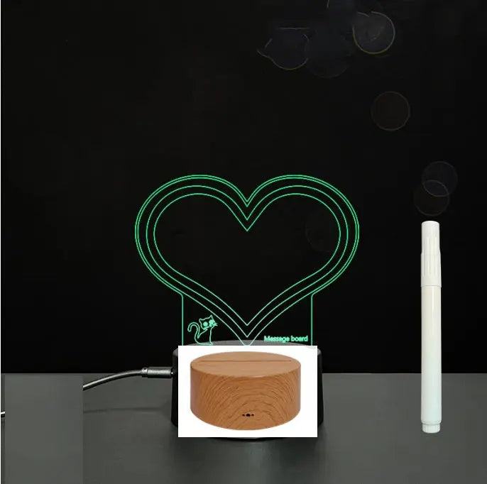 3D Acrylic Board Handwriting Message Board LED Light Unique
